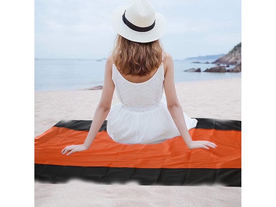 Tapete de Praia Impermeável Extra Grande, Ideal para Piqueniques, 210 Cm X 200 Cm BRILVIBERA