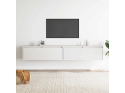 Vidaxl Armários De Parede 2 Pcs 100x30x35 Cm Pinho Maciço Branco