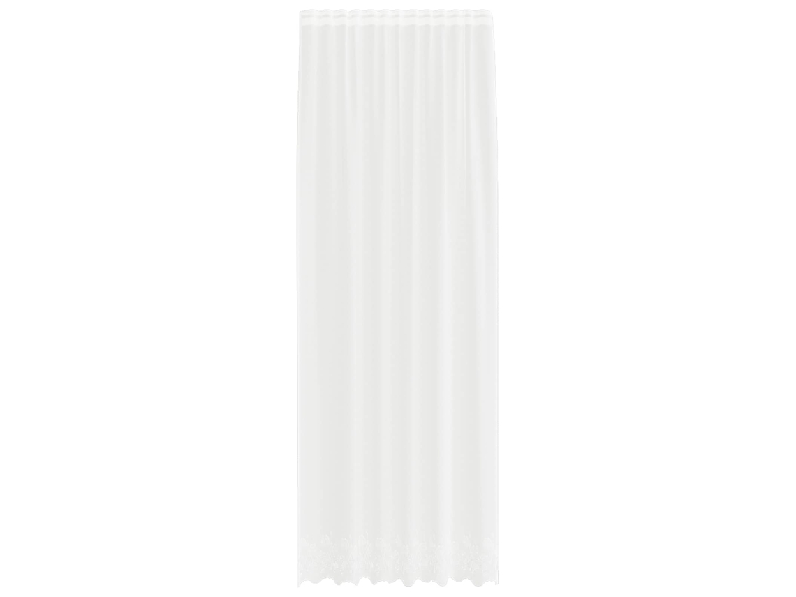 Maison Exclusive - Cortina De Renda Com Cortinas Branco 260 X 150 Cm Poliéster