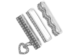Conjunto de 3 Pingentes Strass para Pulseira Relógio, Ideais Decorar Pulseiras Smartwatch. GOKOCO