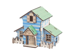 Cabana Florestal Em Madeira 3d, 22 Peças, Tamanho 9x14x11 Cm