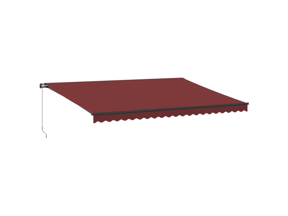 Toldo retrátil VIDAXL Burgundy Tecido (500x300 cm)