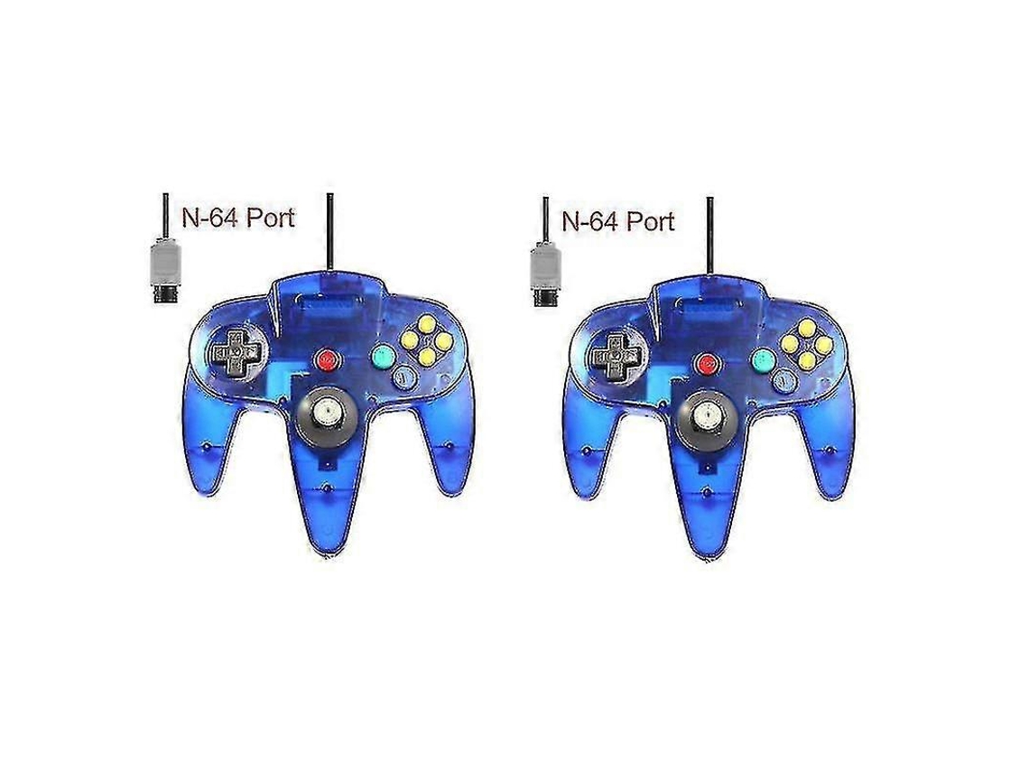Pacote Com 2 Controles Clássicos Com Fio Para N64, Jogos Retrô De 64 Bits, Joystick De Substituição Ly Ebike