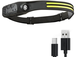 Lanterna de Cabeça BRILVIBERA com Sensor de Movimento Recarregável USB