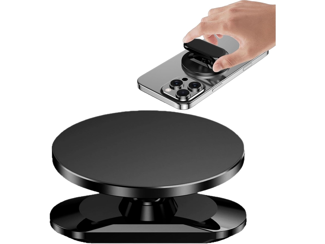 Suporte Magnétique Voiture Téléphone Suporte Voiture Magnétique Dupla Face, Móvel Rotativo 360° Pa Gokoco