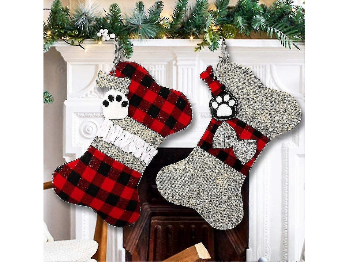 Meias De Natal Grandes Em Formato De Osso Para Cachorro, Decoração De Parede Olysi Shop