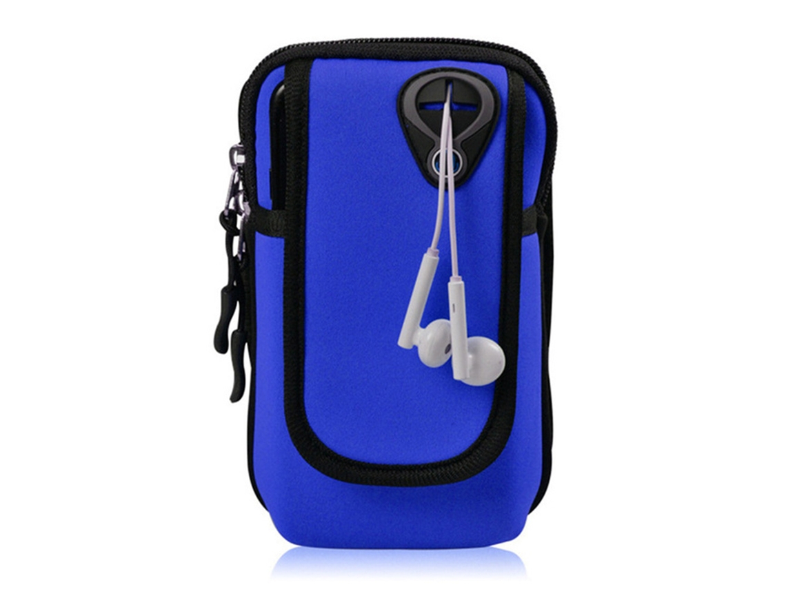 Bolsa De Braço Resistente À Água, Universal, Para Fones De Ouvido Esportivos E Fitness, Azul.