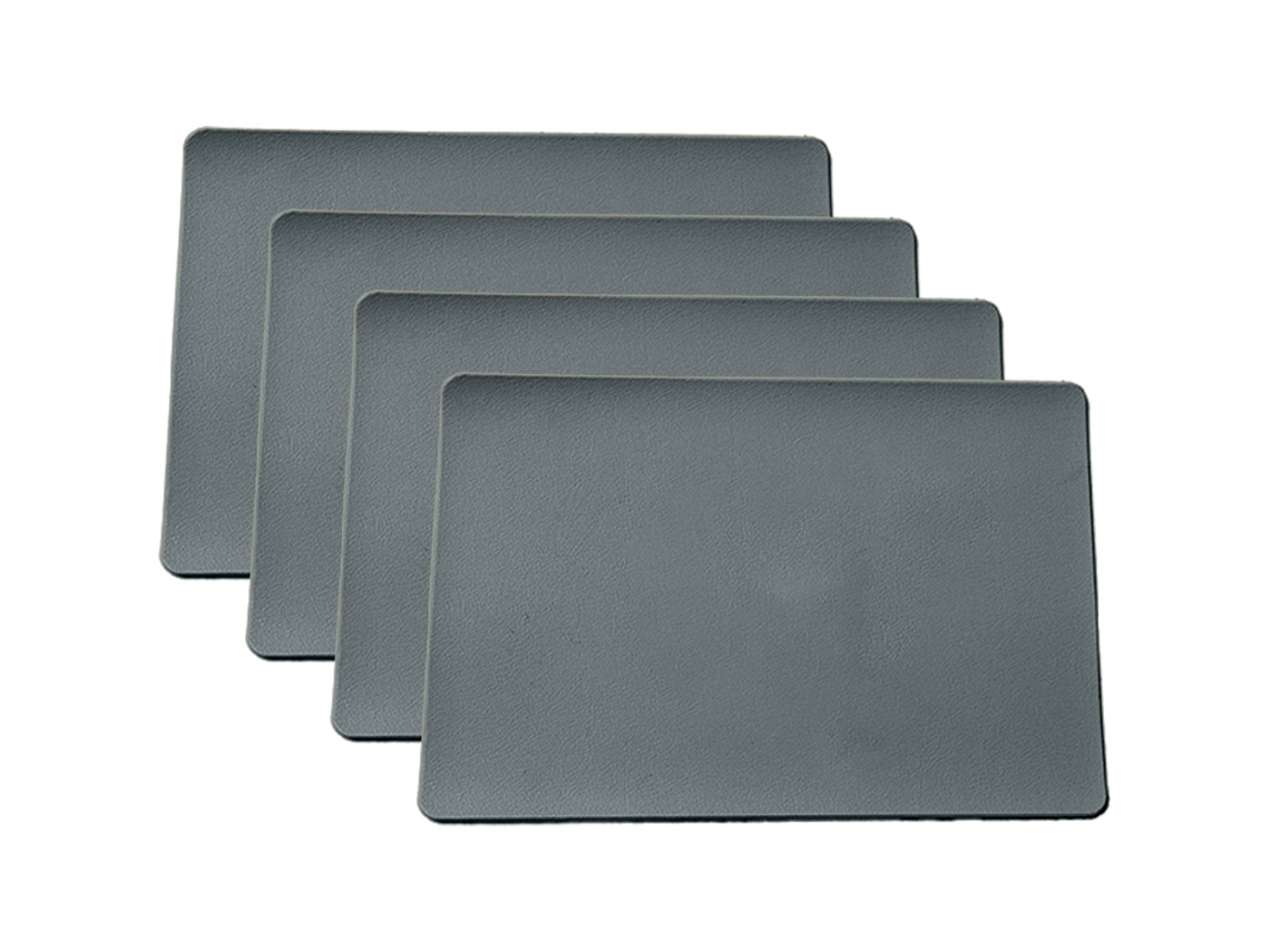 Elysve Individual De Mesa De Couro Azul Retangular Proteção E Elegância Para Sua Mesa