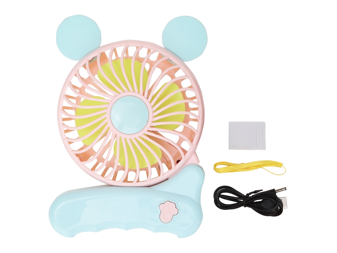 Ventilador Usb Mini Portátil Plegable Rosa para Exterior