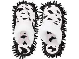 Chinelo de Limpeza em Microfibra, Branco. Lavável e com Sola Antiderrapante, Ideal para Limpar Pisos CHABERLU