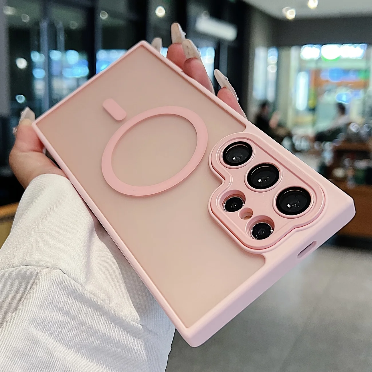(galaxy A36 Rosa) Compatível Com Capas Protetoras Da Samsung, Suporta Carregamento Sem Fio Magnético Magsafe.
