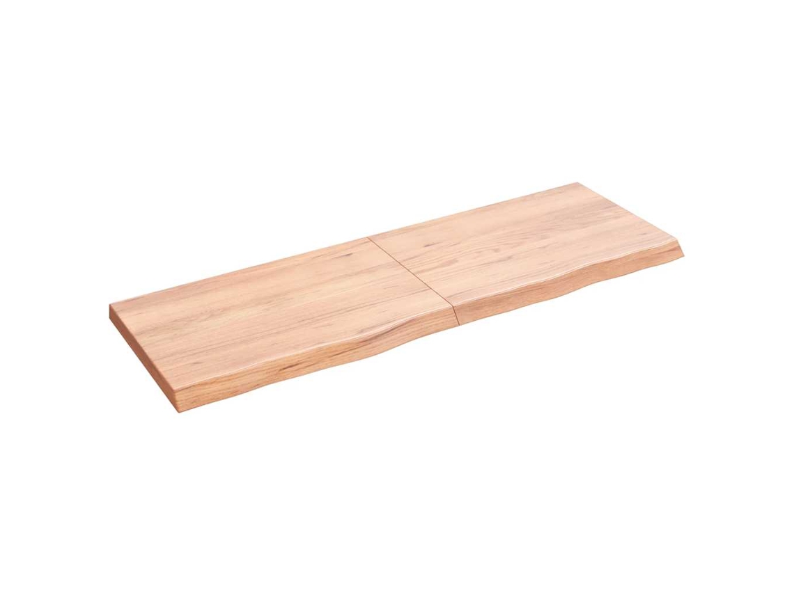 Prateleira de parede carvalho tratado castanho VIDAXL (120x40x(2-4) cm)