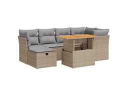Garden Sofa Set, Garden Sofa Sets Vidaxl Bege Rattan / Vime (n/a)