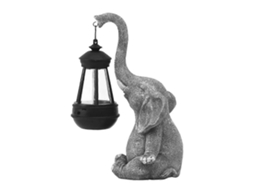 Estátua De Elefante Movida A Energia Solar Para Uso Externo, Ideal Para Jardim, Varanda E Pátio. Olysi Shop