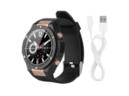 Relógio Inteligente Autorizado Microwear H2 dourado com monitoramento de frequência cardíaca e passos EOOCOO