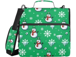 Mochila retrô de inverno com estampa pixelada, bolsas extras, alças de ombro e de ombro, diversas bolsas de 3 e 8 cm, Estojo