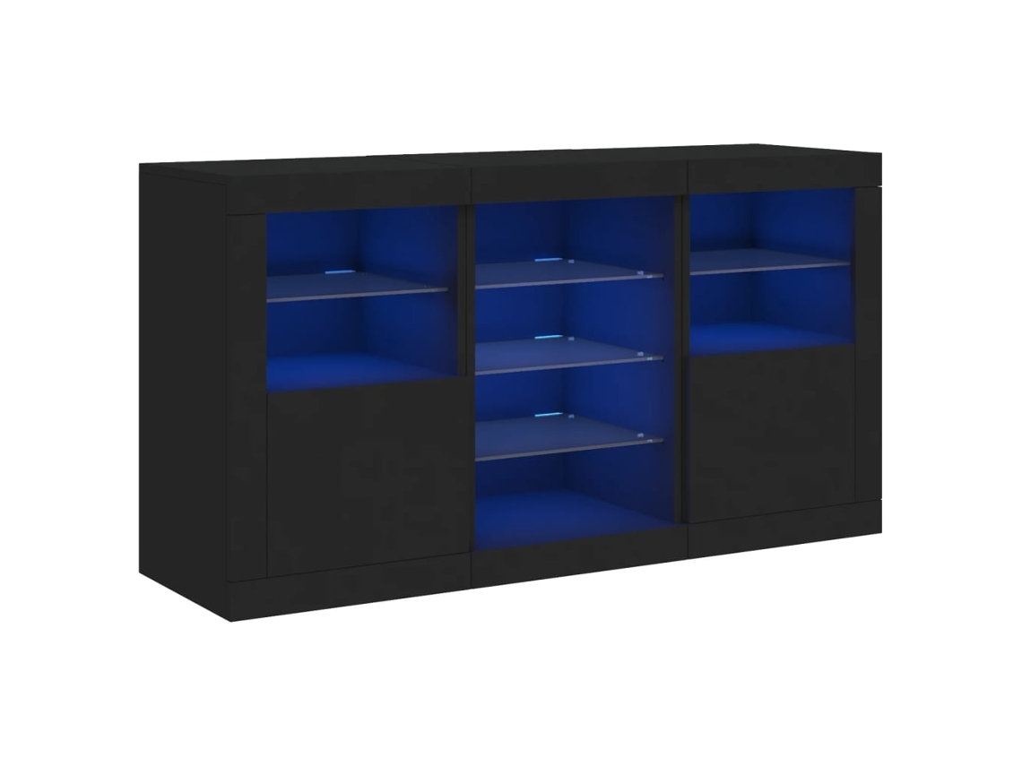 Aparador com luzes LED 123x37x67 cm Marrom MAISON EXCLUSIVE