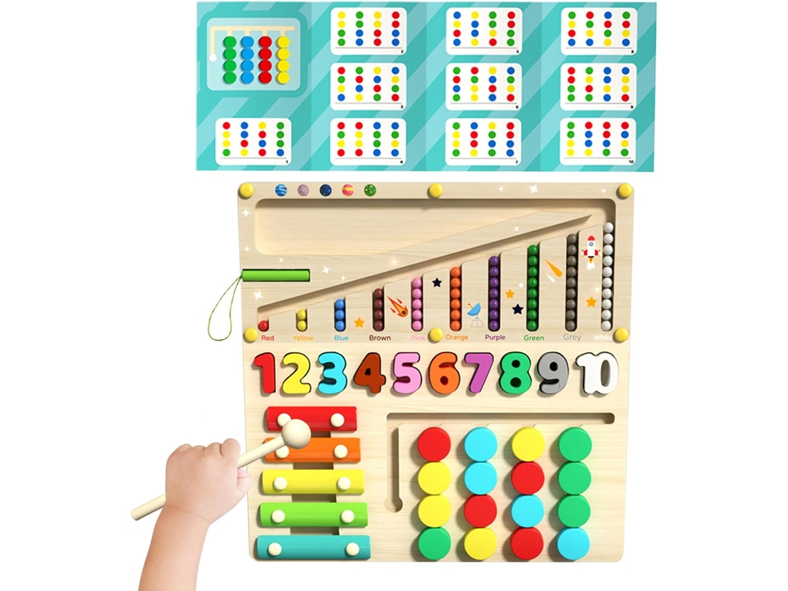 Brinquedo Educativo De Madeira Para Classificação Cores, Jogo