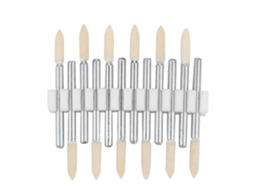 12pcs Cabeça De Polimento Em Lã Com Forma Cônica Roda De Buffing Com Cabo De 3mm Para Polimento E Lixamento