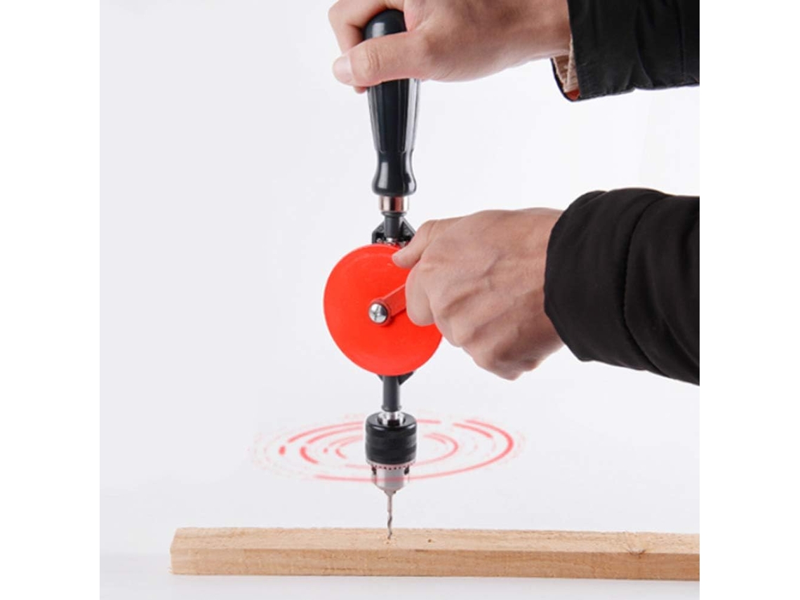 Furadeira Manual De Precisão Com Engrenagem Dupla 1/4" E 3/8" Para