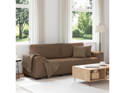 Vidaxl Sofá De 3 Lugares Tecido 220x77x82 Cm Castanho