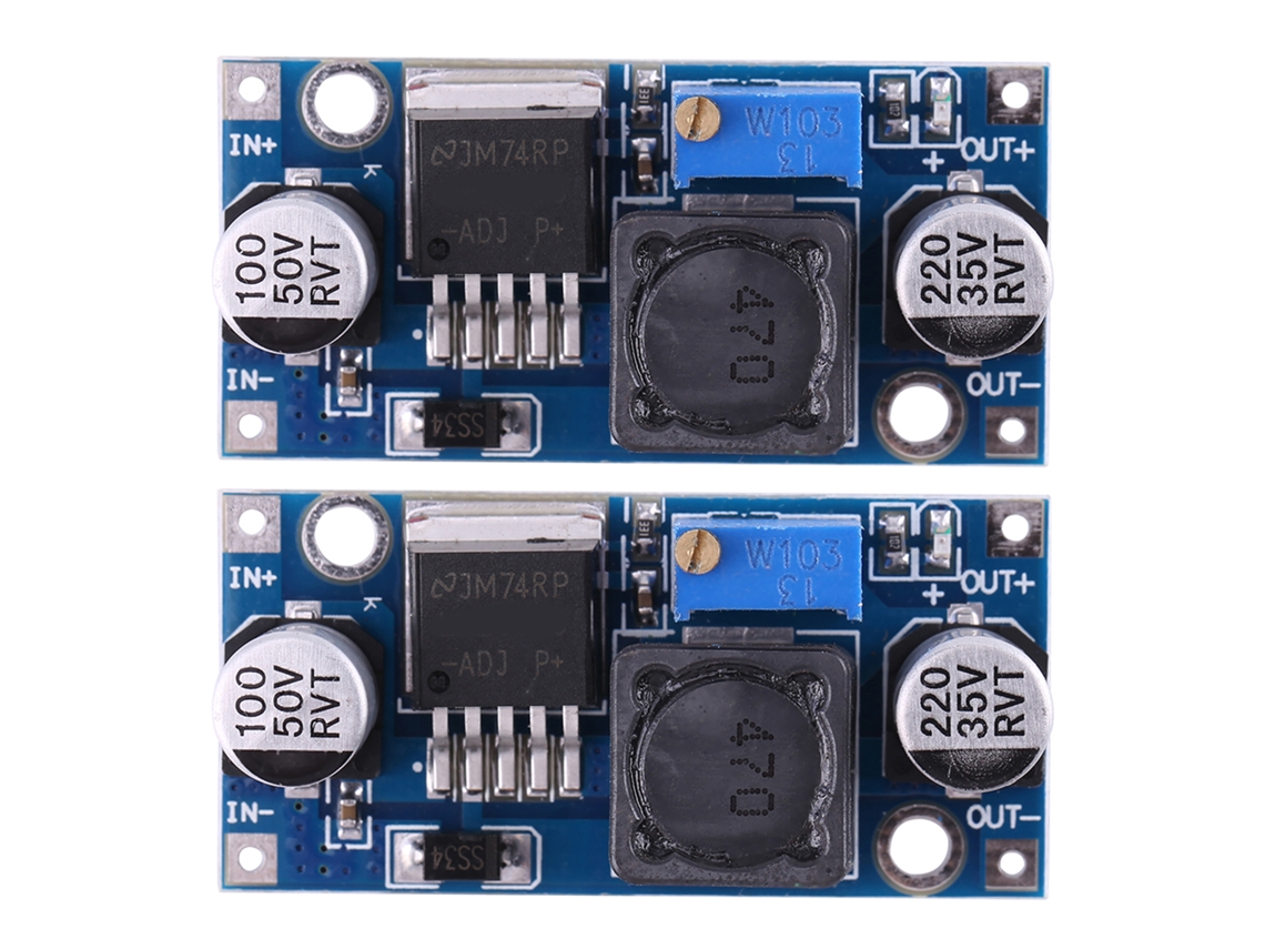 2pcs módulo conversor CC-CC step down ajustável 3.2-35V para 1.25-35V 3A