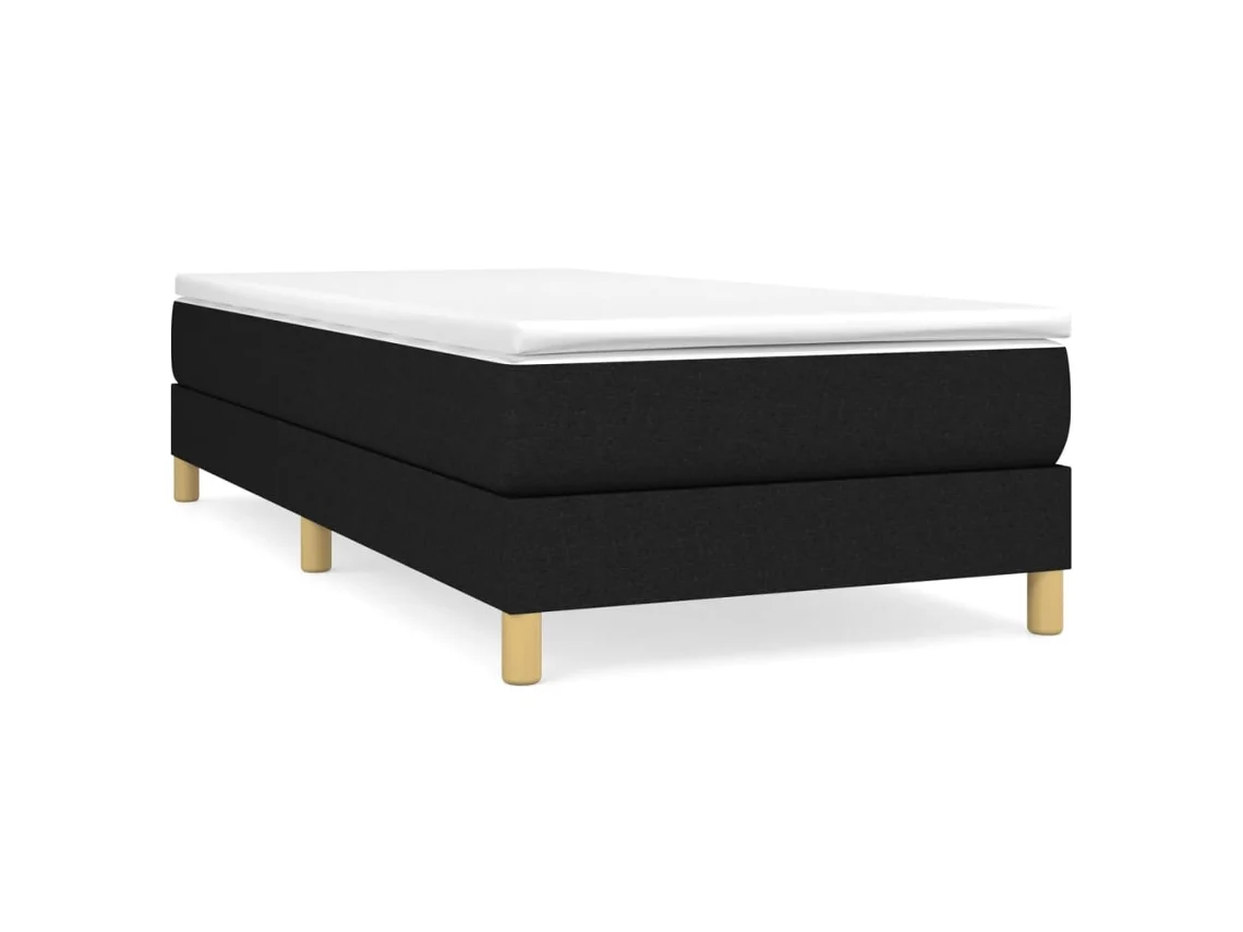 Cama com Molas/colchão 80x200 Cm Tecido Preto MAISON EXCLUSIVE