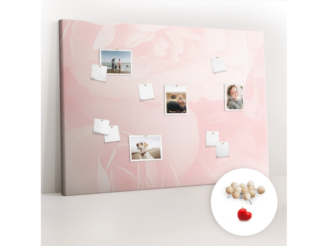 Painel De Cortiça Para Parede Rosas Desabrochando Para O Escritório Espelharte (140x100 Cm)