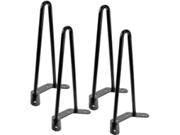 Conjunto De 4 Pés Metal Estilo Grampo Para Móveis, Ideais Para Mesas, Escrivaninhas E Criados Mudos Altura Ideal Para