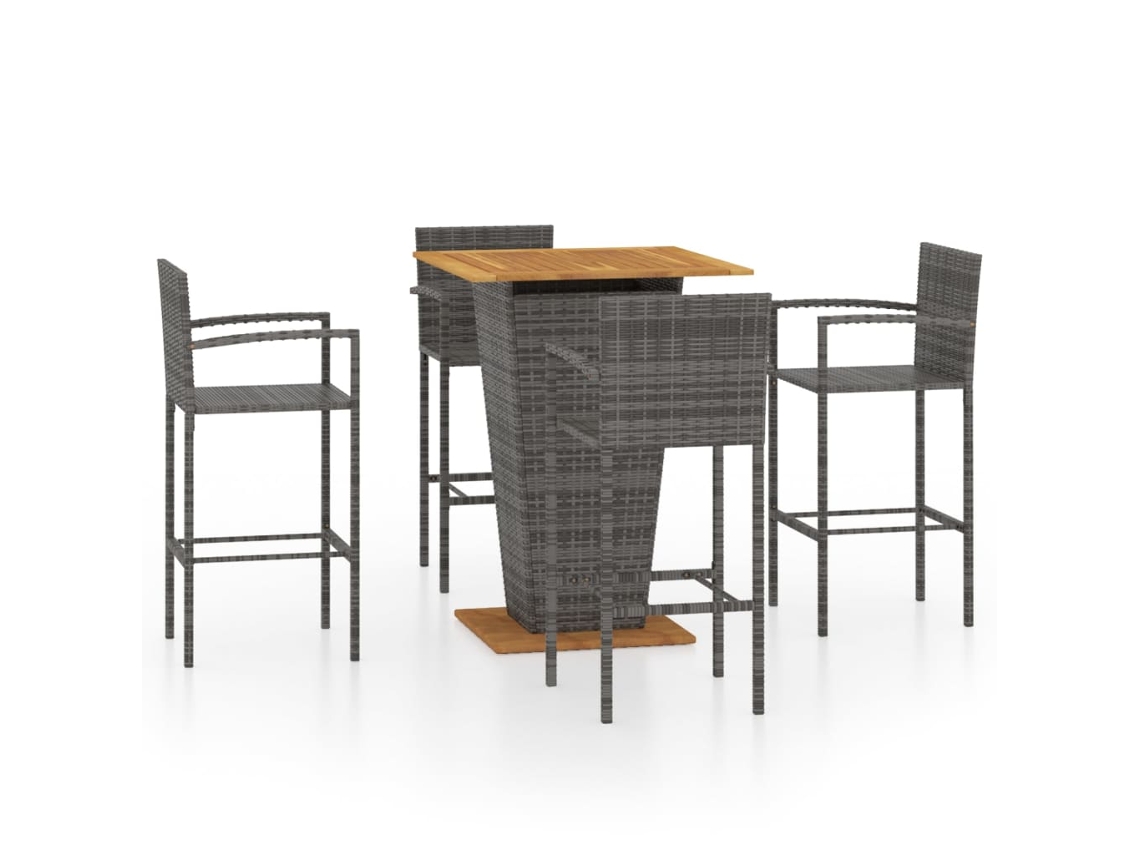 5 Pcs Conjunto de Bar para Jardim Cinzento MAISON EXCLUSIVE