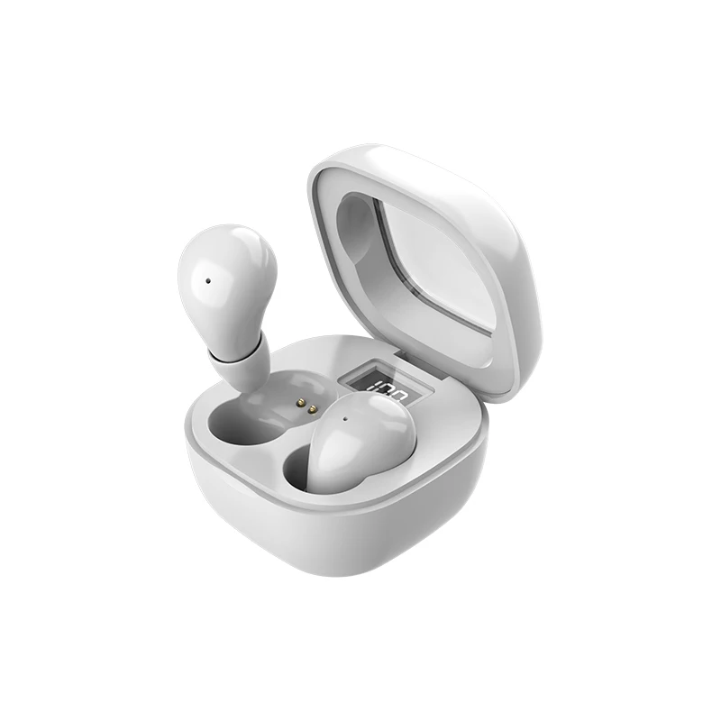 Mini Fone de Ouvido Bluetooth 5.3 Tws Sem Fio Estéreo com Cancelamento de Ruído, Estojo de Carregamento À Prova D'água com Microfone. MDUG (branco)