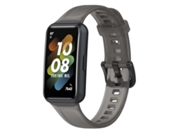 Pulseira De Relógio Lurelia Em Silicone Translúcida Ajustável Para Huawei Band 7 Preta