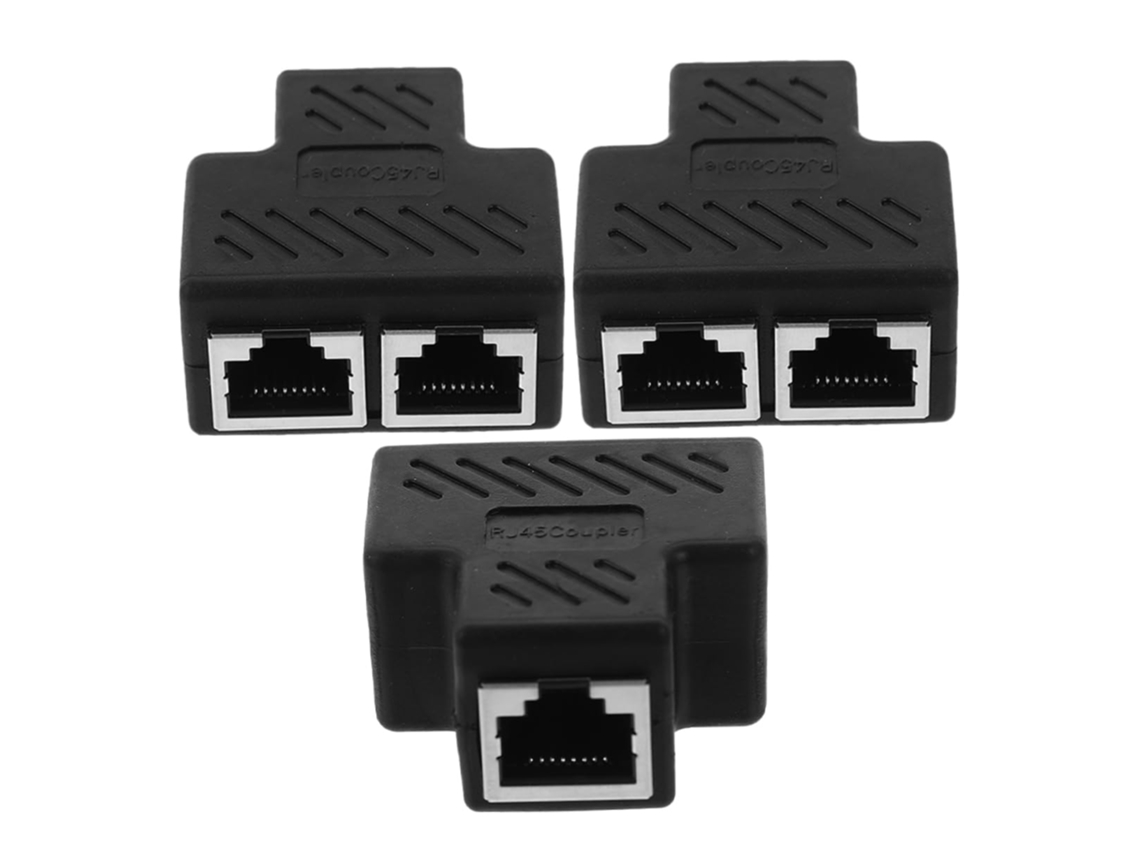 Cabo Divisor Ethernet Duplo De 3 Peças, Adaptador Divisor Ethernet, Expansão De Alta Qualidade Cabo Divisor Ethernet Duplo De 3 Peças, Gokoco