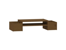 Monitor Stand, Monitor Stands Vidaxl Marrom Madeira De Pinho (70 X 27.5 X 15 Cm)