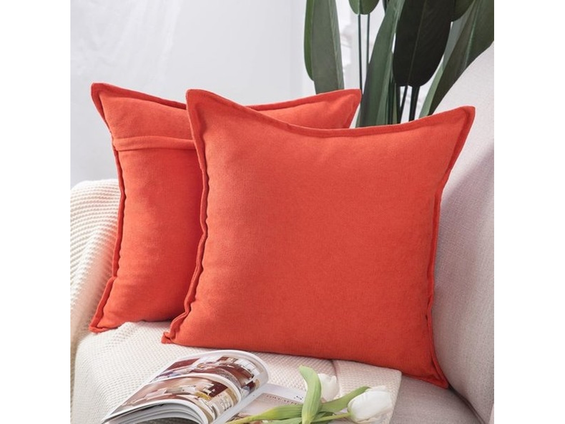 Conjunto De 2 Chenille Cushions 50x50 Cm - Confortável E Estiloso Para Sofá E Quarto