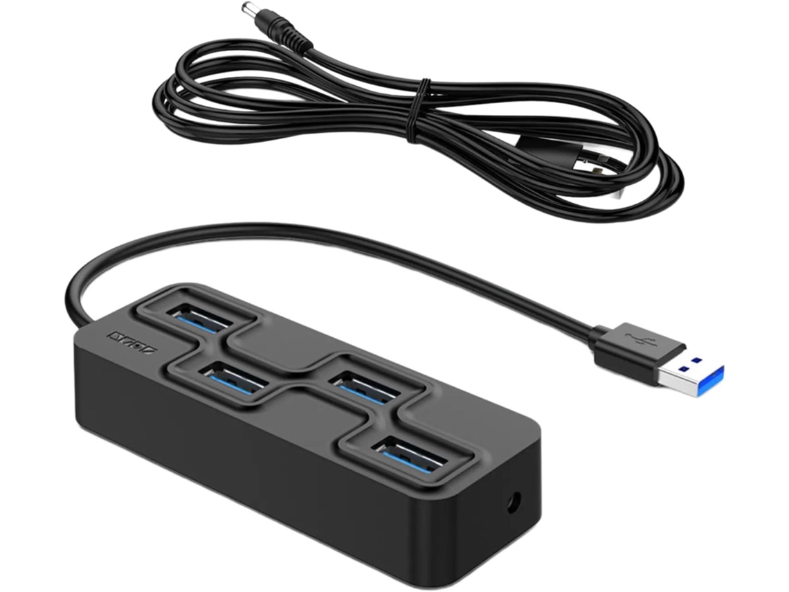 Hub Usb Com Botões Individuais Para Cada Porta, Divisor De 4 Portas