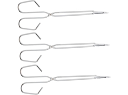 Conjunto De 3 Pinças Para Carvão Shineofi Churrasco, Pinças De Ferro Para Lenha 26cm, Utensílios Para Grelhar Ao Ar