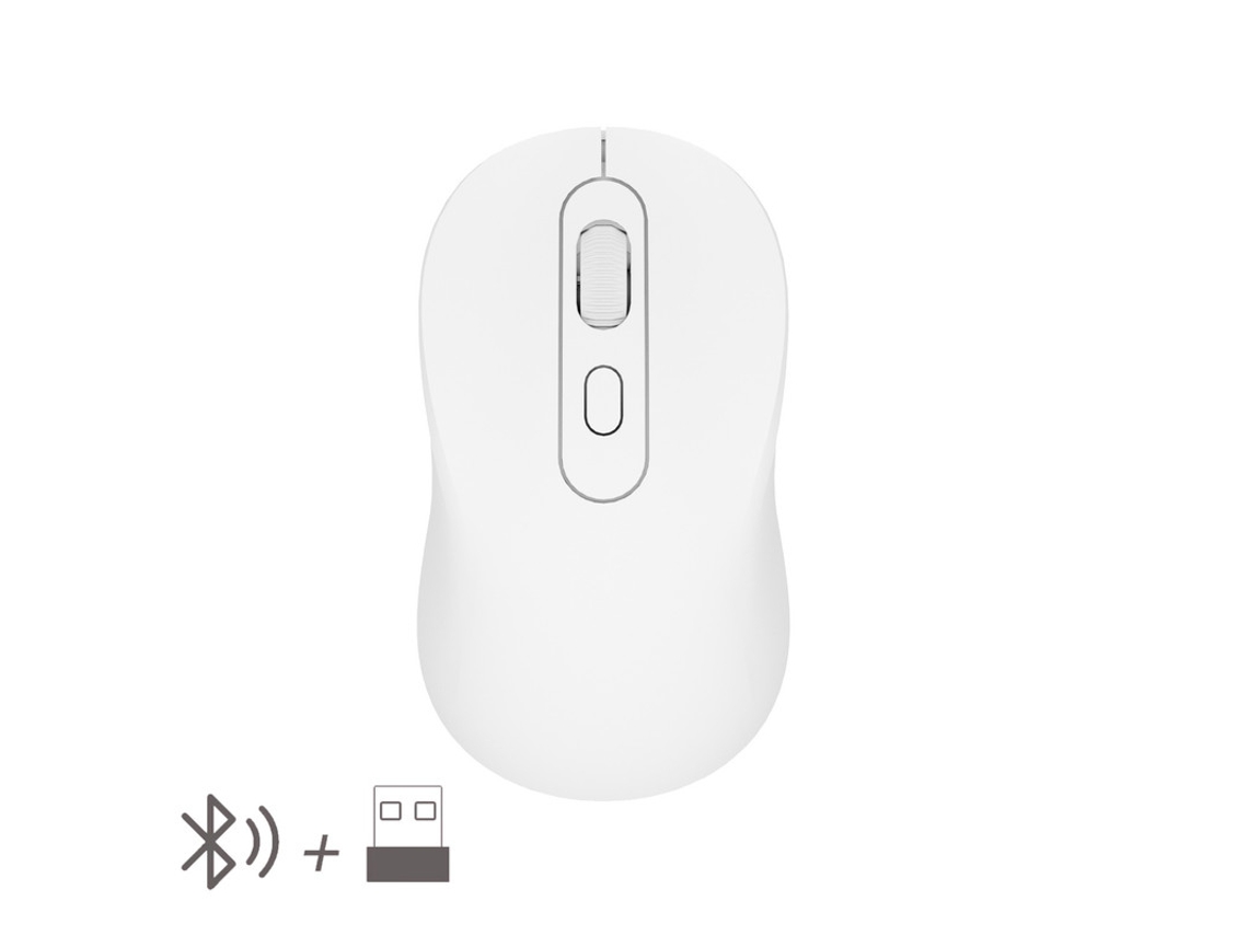 Rato Yizhood Bluetooth Sem Fio 5.2 Para Tablet Laptop Computador Dual Mode 2.4ghz Usb Gaming1600 Dpi Rechargeab Branco