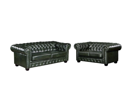 Conjunto de Sofás LINEA SOFA Fixo Brenton (73 x 201 x 96 cm - Verde)