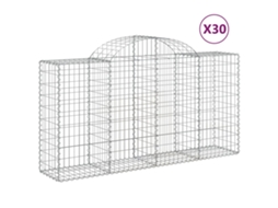 Gabion Basket, Gabion Baskets Vidaxl Prateado Ferro (200 X 50 X 100/120 Cm)