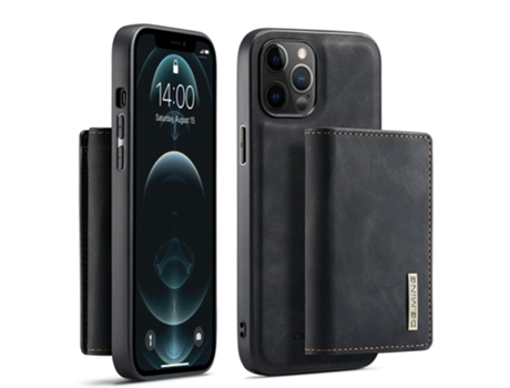 Capa Inch Para Iphone 13 Mini Dg.ming Pele Sintética Preto