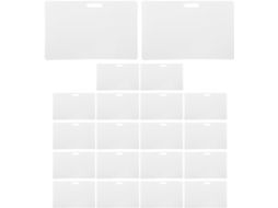 Lurelia Porta-crachá Horizontal Com Clipe Em Pvc Branco Pacote Com 50 Unidades Para Escritório E Eventos