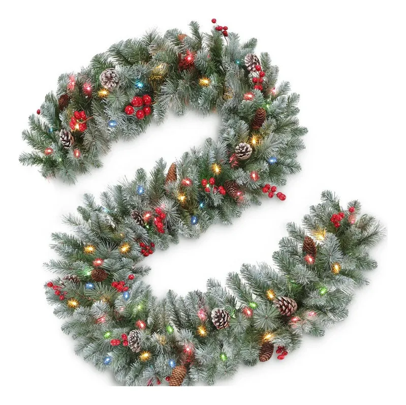 Nova Guirlanda De Natal De Vime Com Flocos De Nevevayotoy