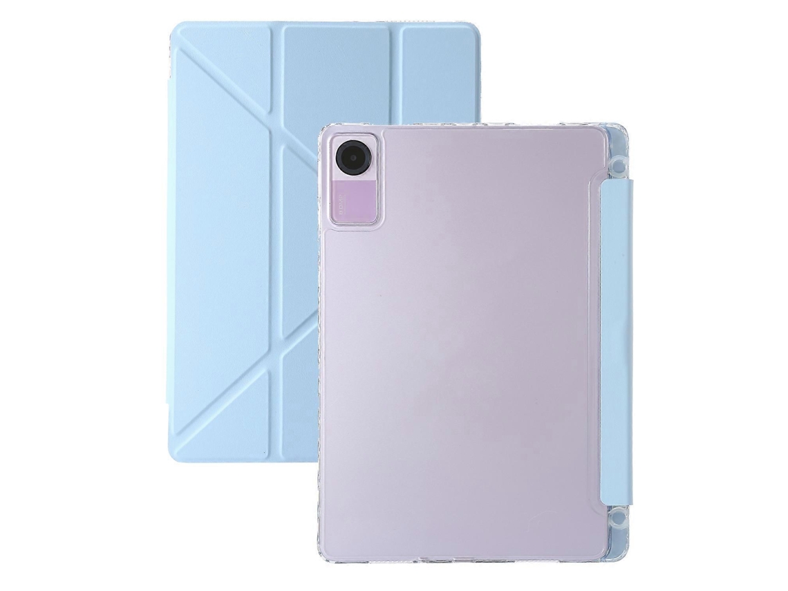 Capa para tablet de couro sintético transparente e acrílico Webake