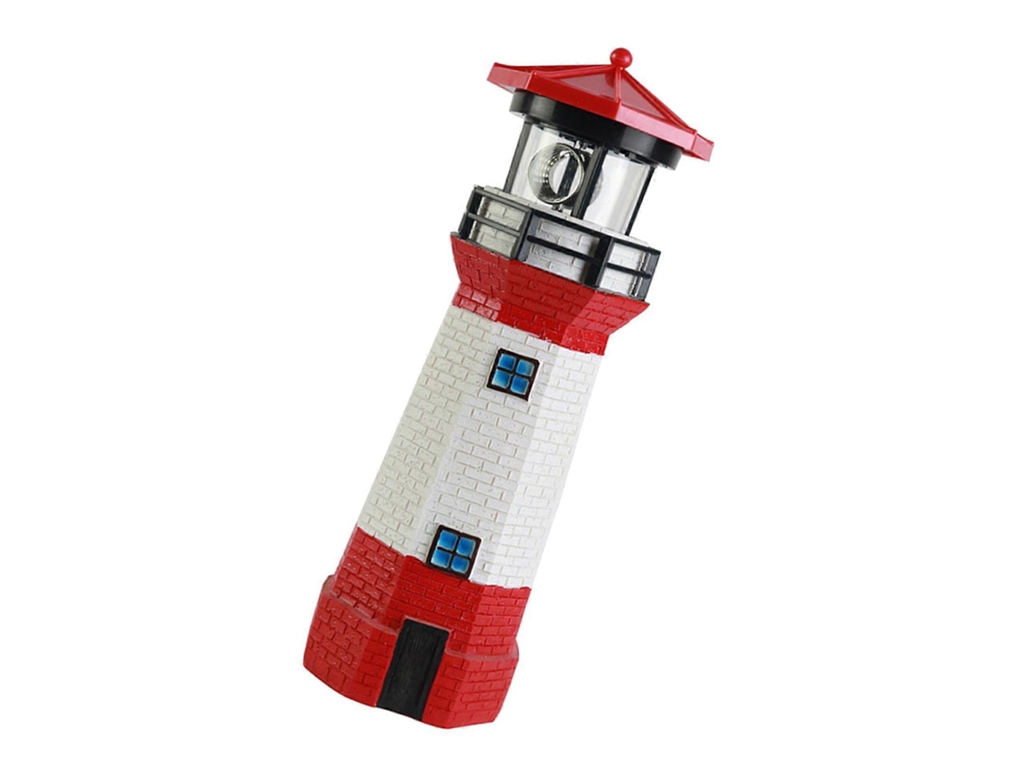 Farol Solar Ecológico De Baixo Consumo Com Luz Giratória Para Decoração De Jardim, Vermelho. Olysi Shop