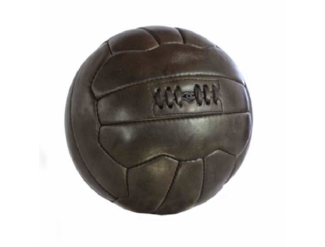 ALL SPORT VINTAGE - Ballon De Football - Chocolat - Cuir De Vachette - Cousu Main. Marque Française.
