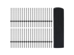 Conjunto 1 Cerca Externa Vidaxl Cinzento Aço (100 X 0,5 M)