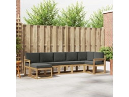 Vidaxl Conjunto De Sofás Para Exterior 7 Pcs Branco E Antracite