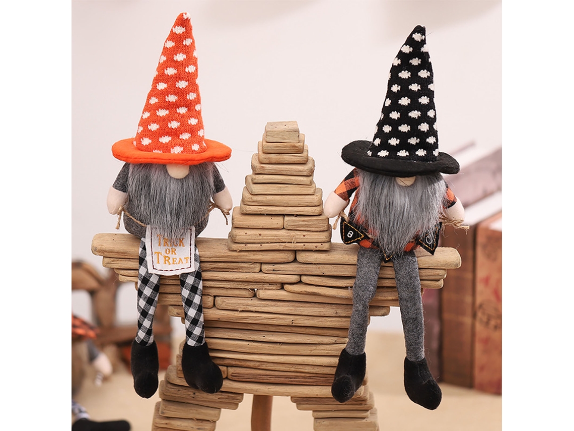 Boneca Decorativa De Halloween (com Capa E Chapéu De Bruxa, Design De Pernas Longas) Eoocoo
