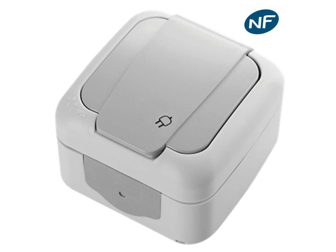Tomada 2P+T À Prova D'Água Ip54 VIKO BY PANASONIC Cinza Nf